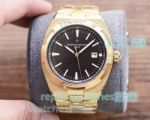 Copy Vacheron Constantin Overseas Yellow Gold Case Black Dial 41MM Men Watch